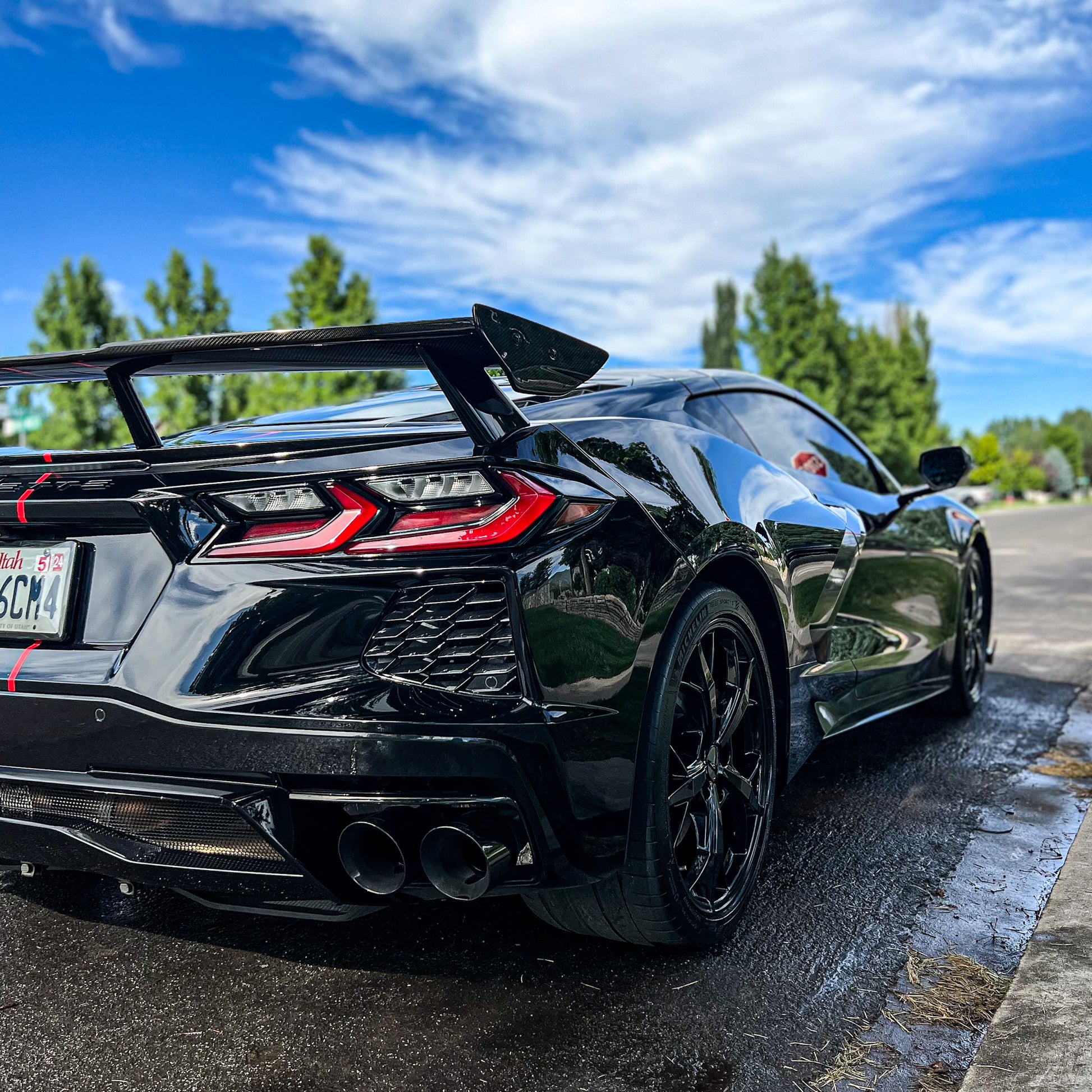 Exterior Wash and Wax car detailing with foam bath and tire shine by SparkClean in Park City.