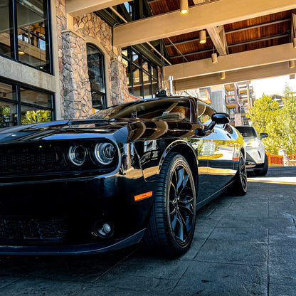 VIP exterior car detailing with foam bath and tire shine by SparkClean in Park City.